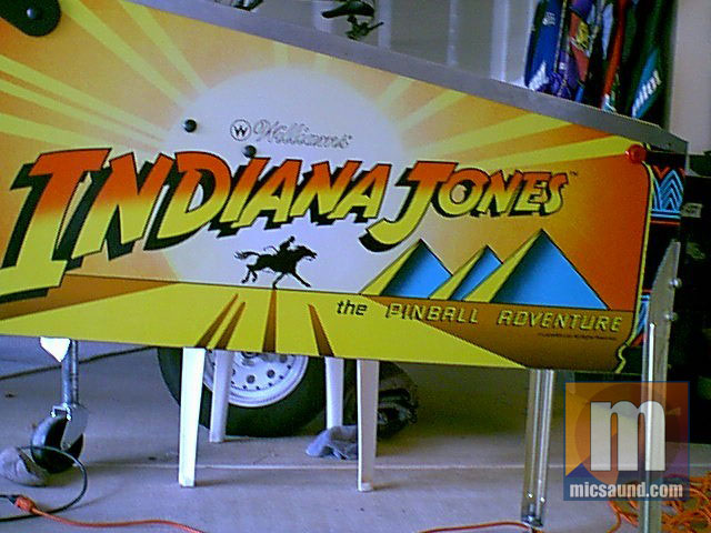 Indiana Jones beta pinball machine side view