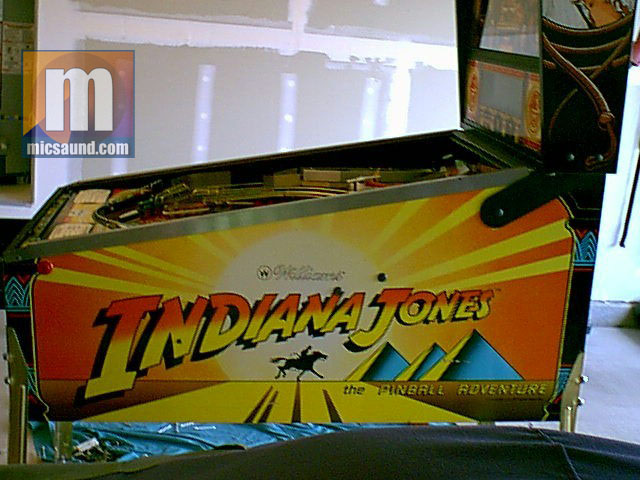 Indiana Jones beta pinball machine side view